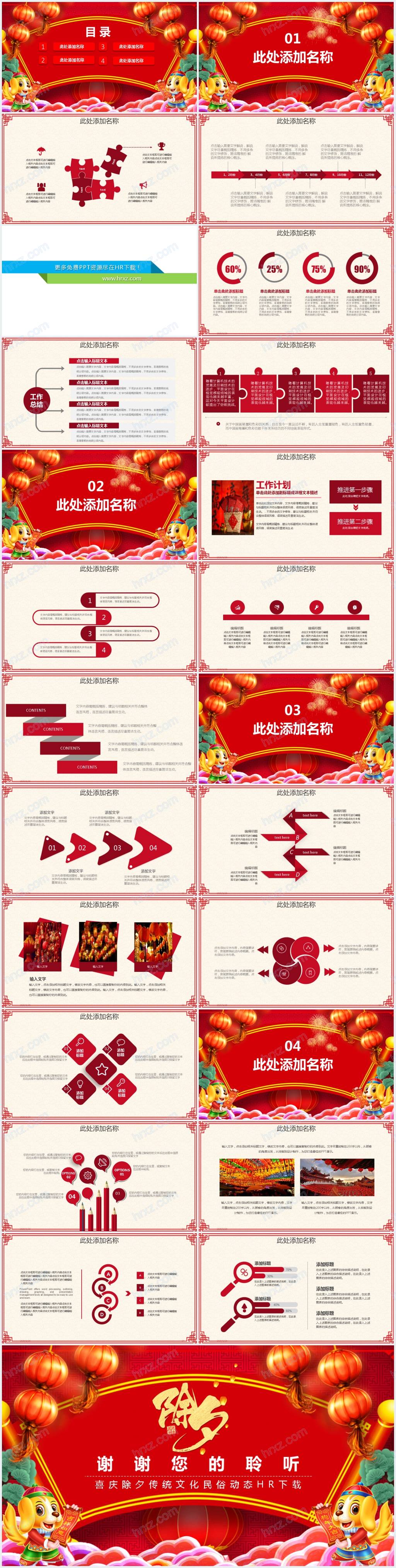 中国传统文化除夕民俗通用PPT模板 中国传统文化除夕民俗通用PPT模板