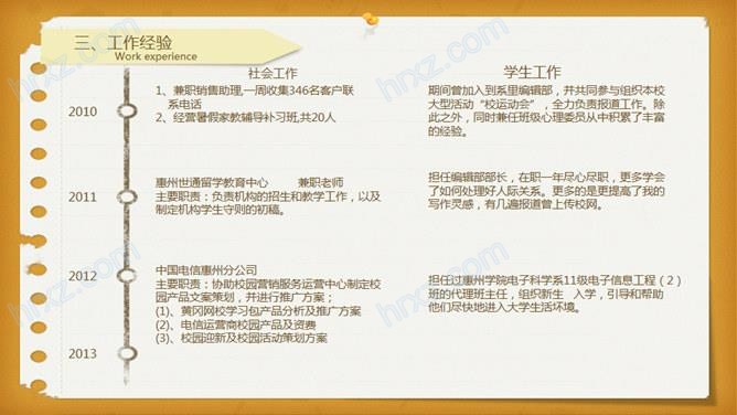 小清新完整个人求职简历PPT样本 小清新完整个人求职简历PPT样本
