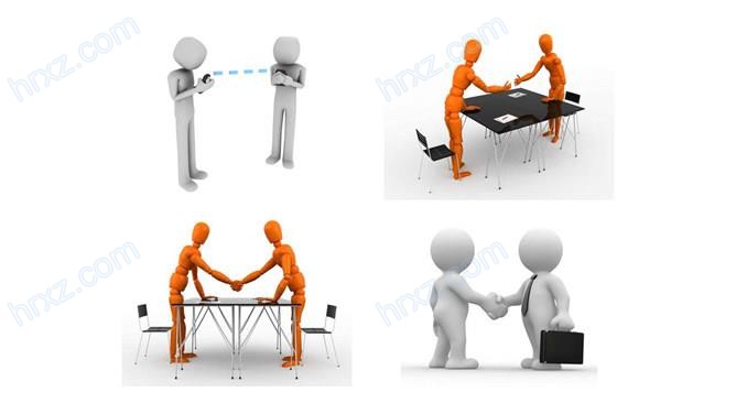 两人交流3d小人模板PPT素材 两人交流3d小人模板PPT素材