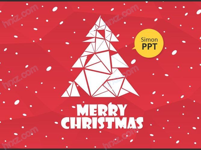圣诞节简单介绍英文PPT模板截图