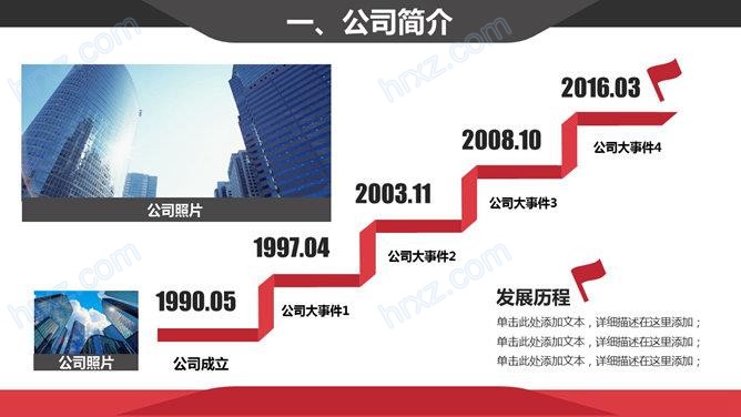 大气经典红黑配色公司介绍PPT模板 大气经典红黑配色公司介绍PPT模板