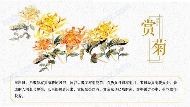 介绍传统节日重阳节PPT模板 介绍传统节日重阳节PPT模板