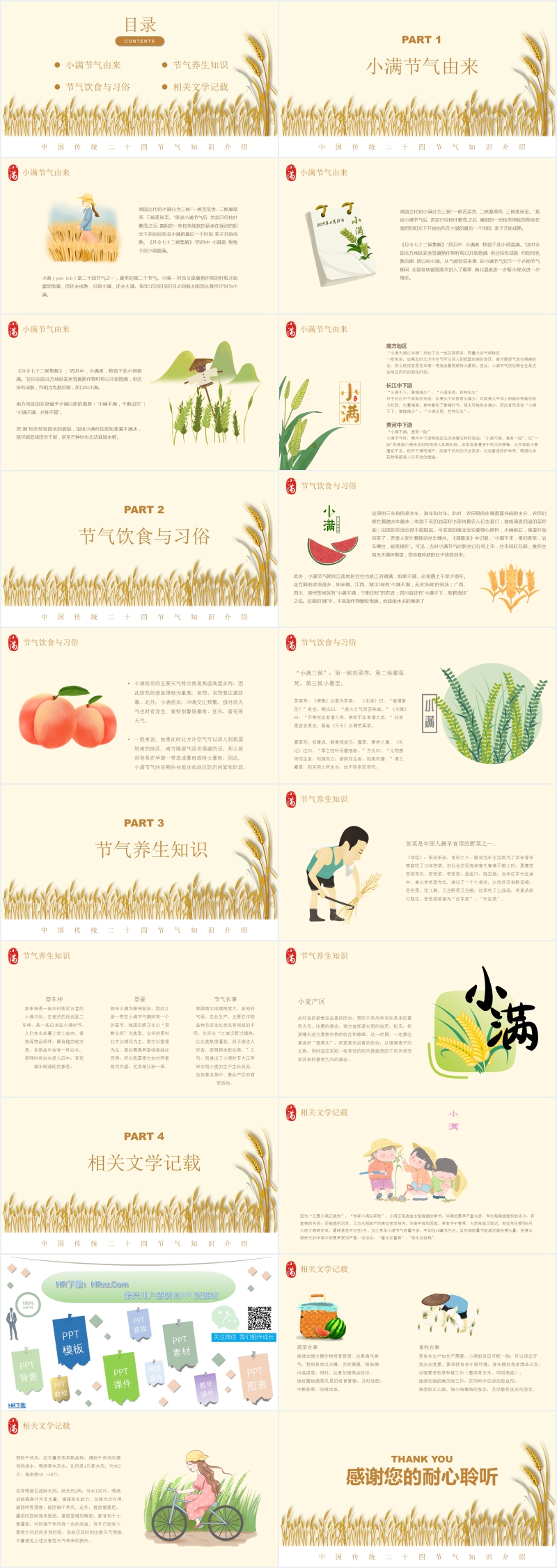 小满节气由来介绍PPT 小满节气由来介绍PPT