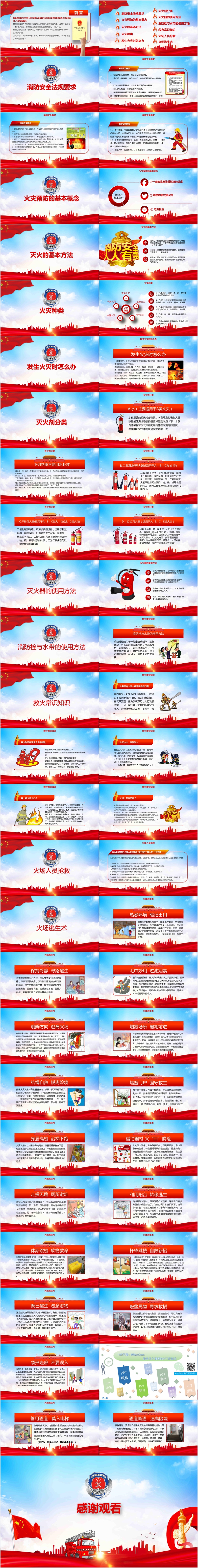 119消防宣传日宣传推广PPT模板 119消防宣传日宣传推广PPT模板