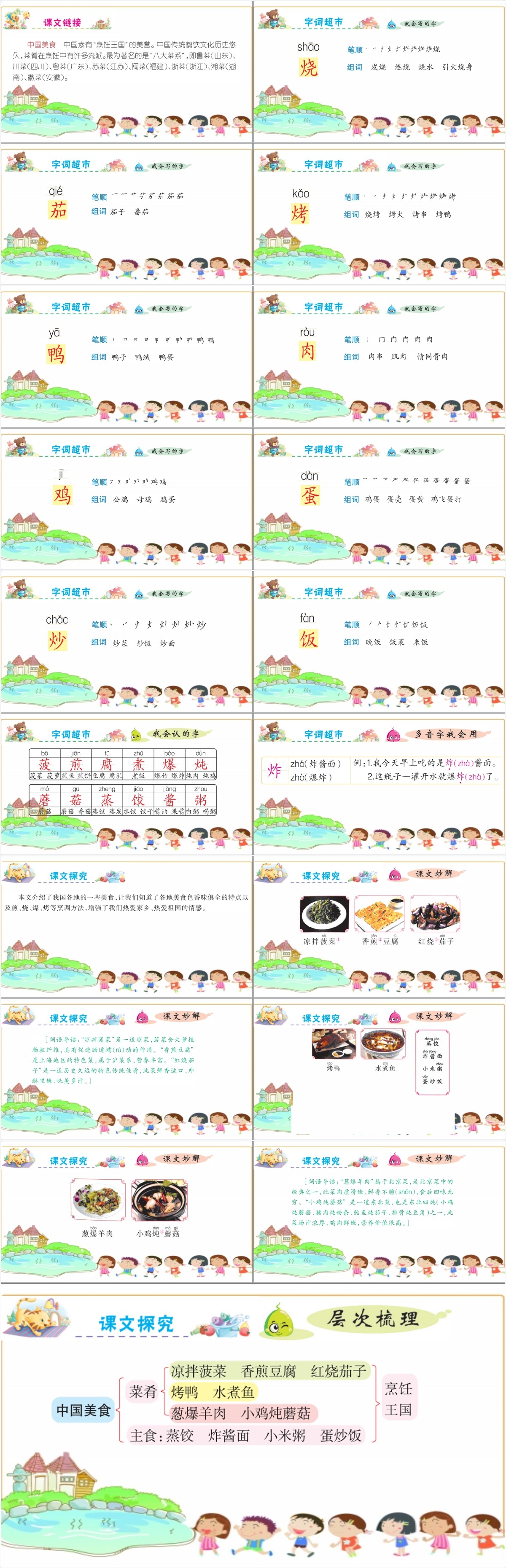 二年级下册识字4中国美食教学设计PPT课件 二年级下册识字4中国美食教学设计PPT课件