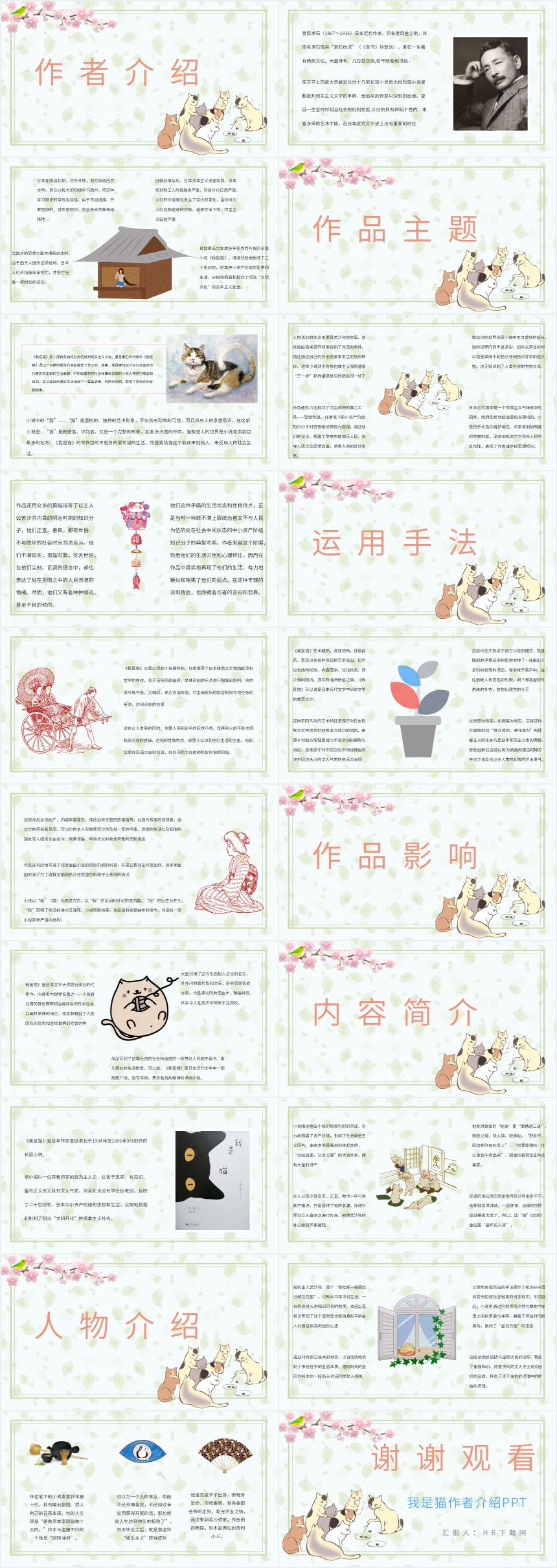 我是猫作者介绍PPT 我是猫作者介绍PPT