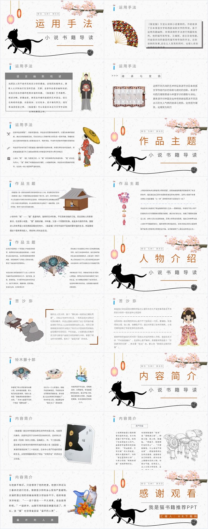 我是猫书籍推荐PPT 我是猫书籍推荐PPT