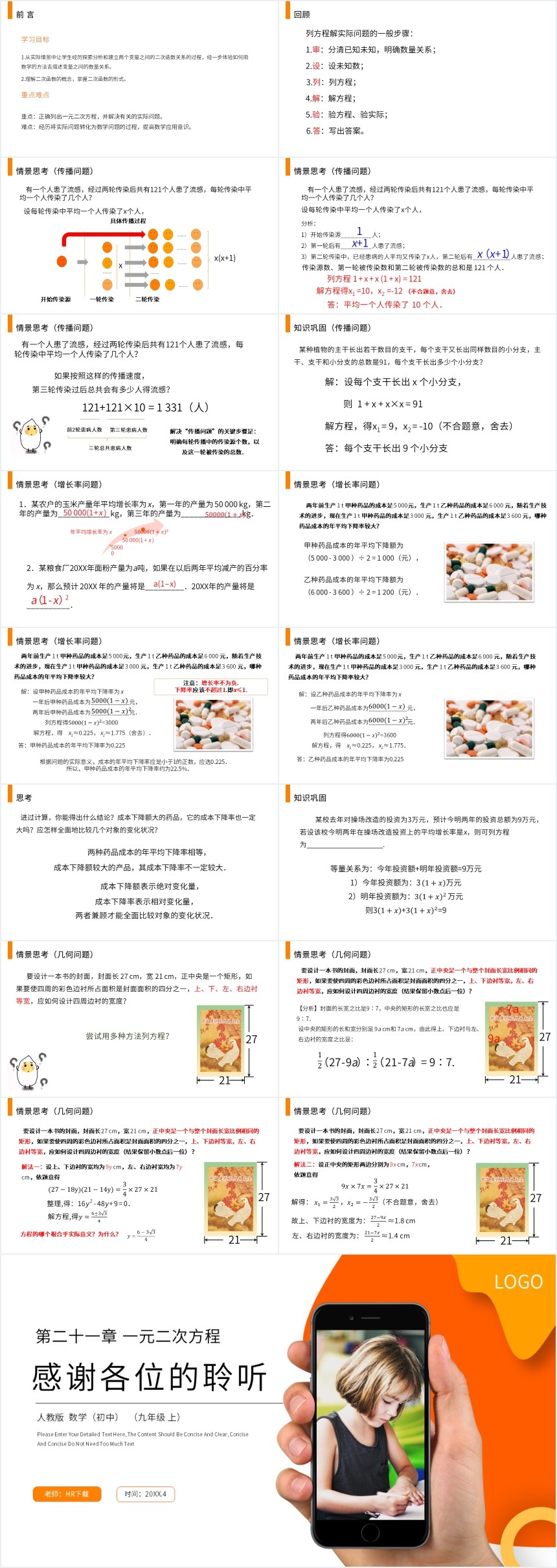 实际问题与一元二次方程PPT课件 实际问题与一元二次方程PPT课件