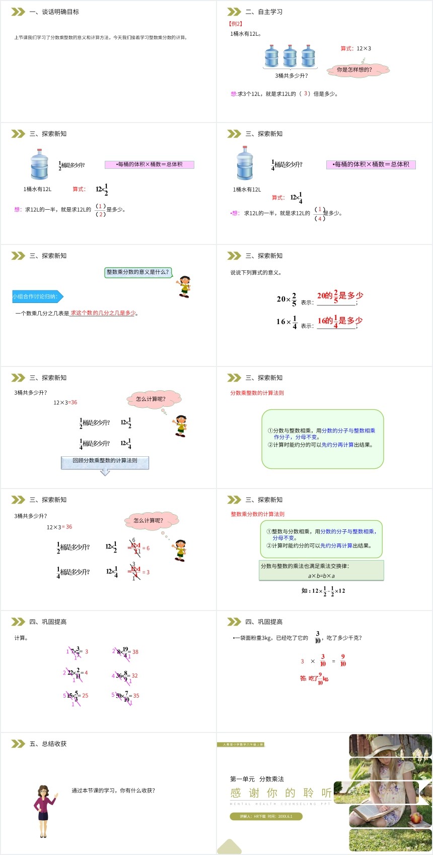 分数乘整数的意义和计算PPT课件 分数乘整数的意义和计算PPT课件