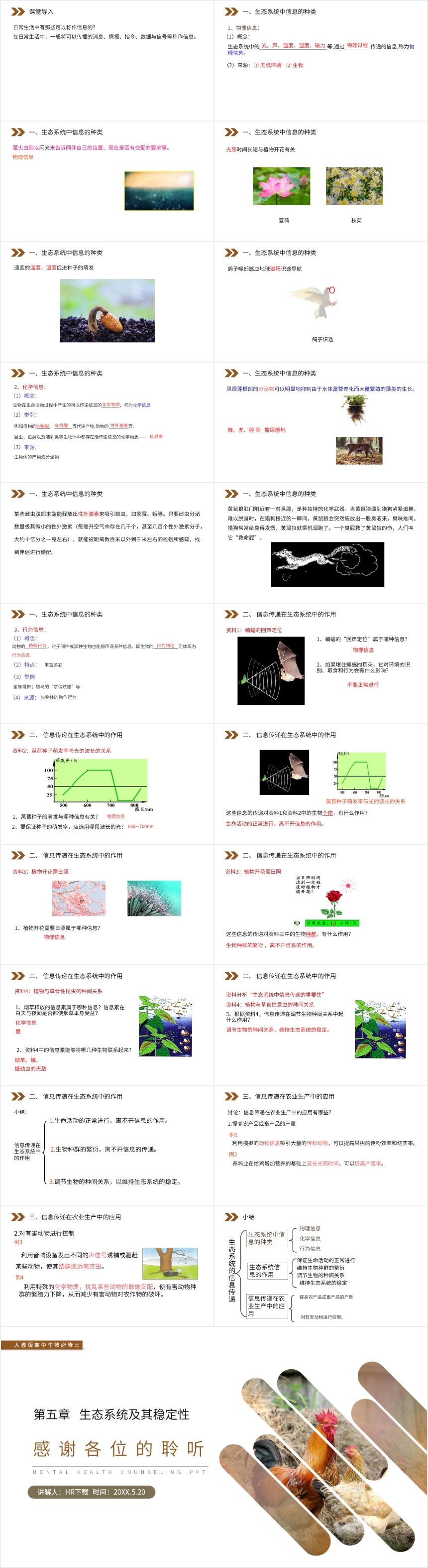 生态系统的信息传递PPT课件 生态系统的信息传递PPT课件