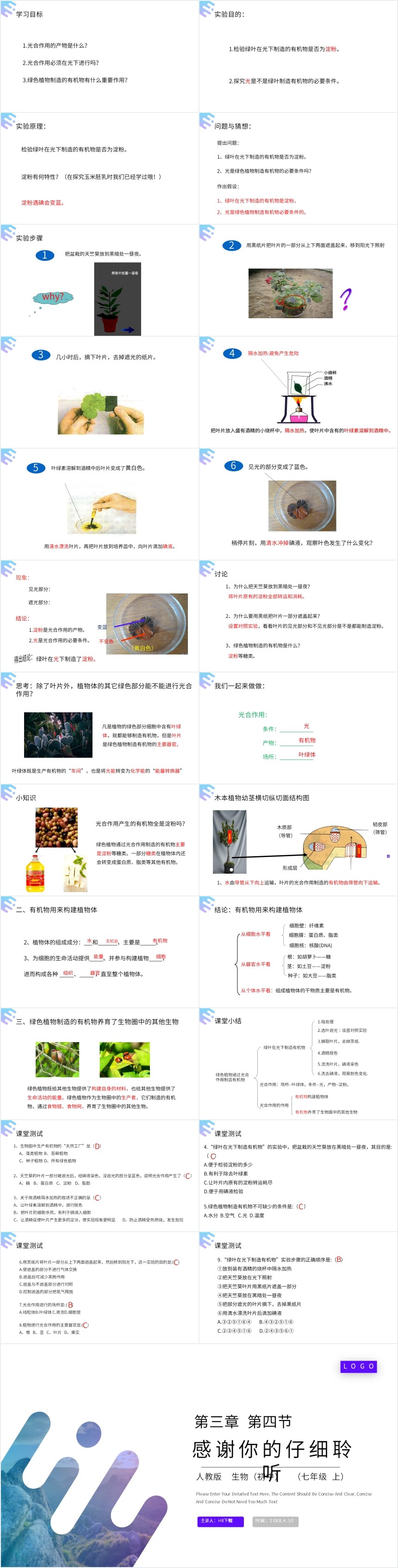 绿色植物是生物圈中有机物的制造者PPT课件 绿色植物是生物圈中有机物的制造者PPT课件