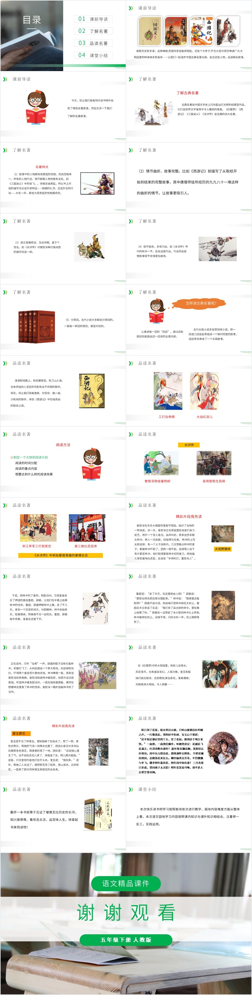 小学五年级下册快乐读书吧教学PPT课件 小学五年级下册快乐读书吧教学PPT课件
