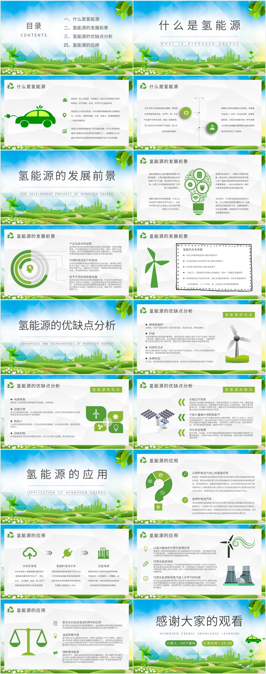 氢能源的特点PPT