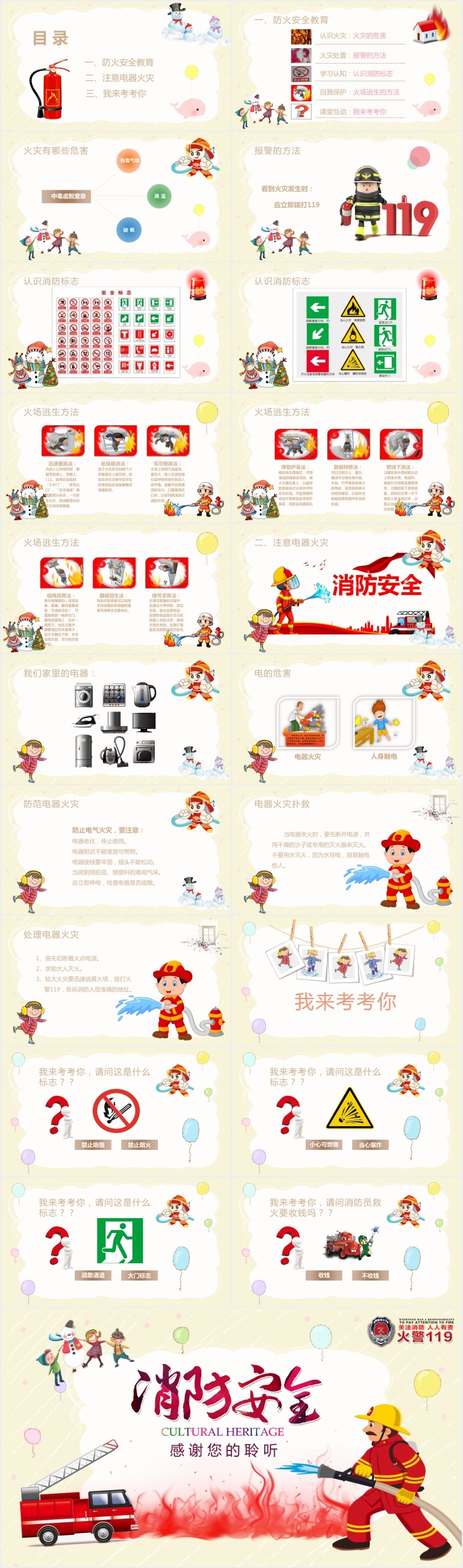 小学生冬季消防安全教育知识PPT课件 小学生冬季消防安全教育知识PPT课件