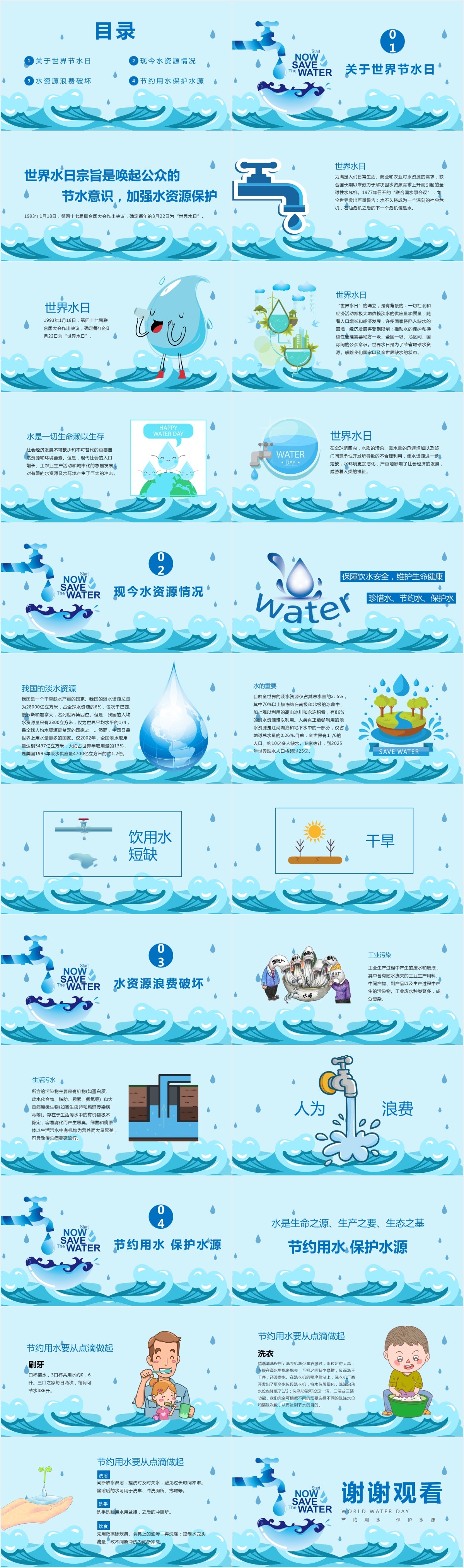 爱护水节约水世界水日PPT课件 爱护水节约水世界水日PPT课件