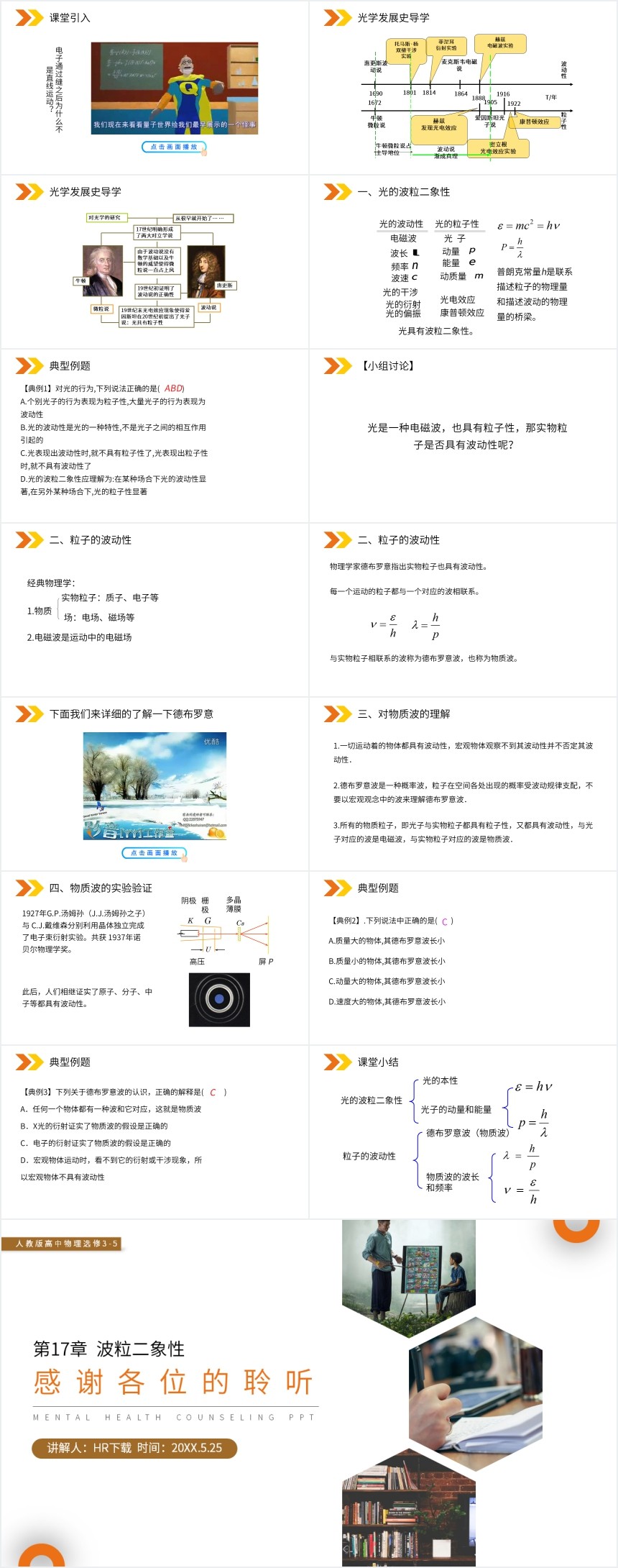 高二物理粒子的波动性PPT课件