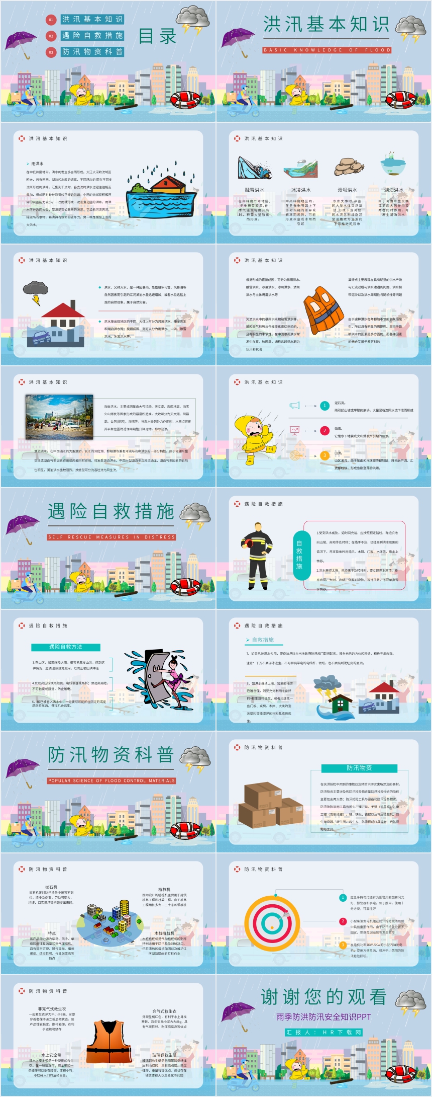 雨季防洪防汛安全知识PPT 雨季防洪防汛安全知识PPT