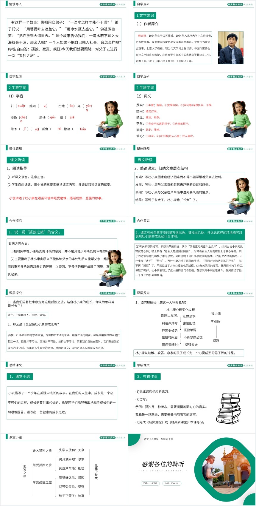 孤独之旅教案PPT课件 孤独之旅教案PPT课件