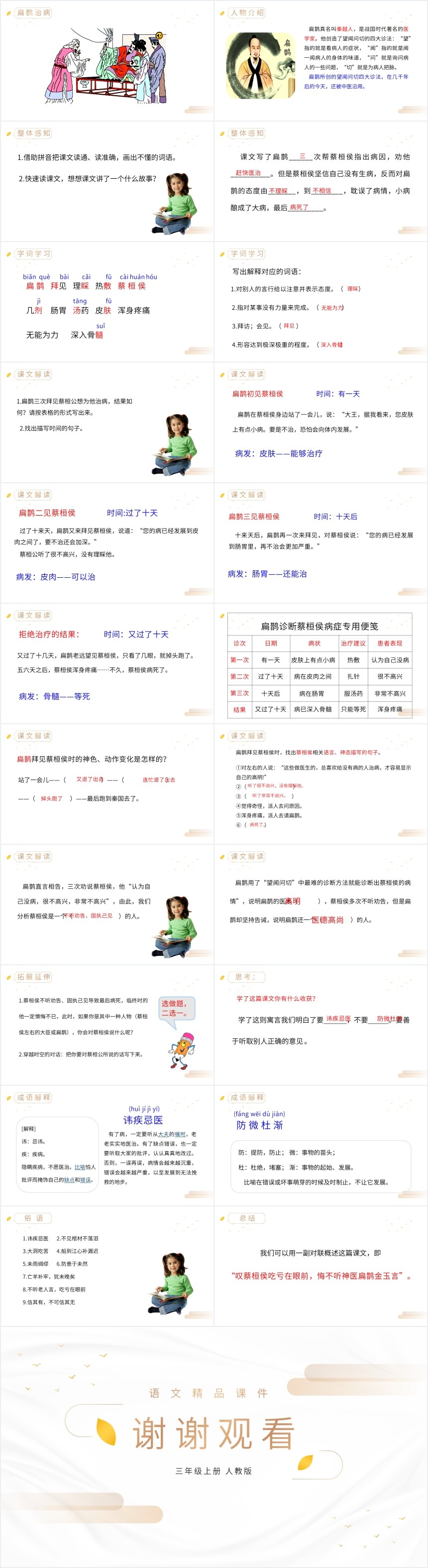 人教版四年级上册扁鹊治病PPT课件 人教版四年级上册扁鹊治病PPT课件