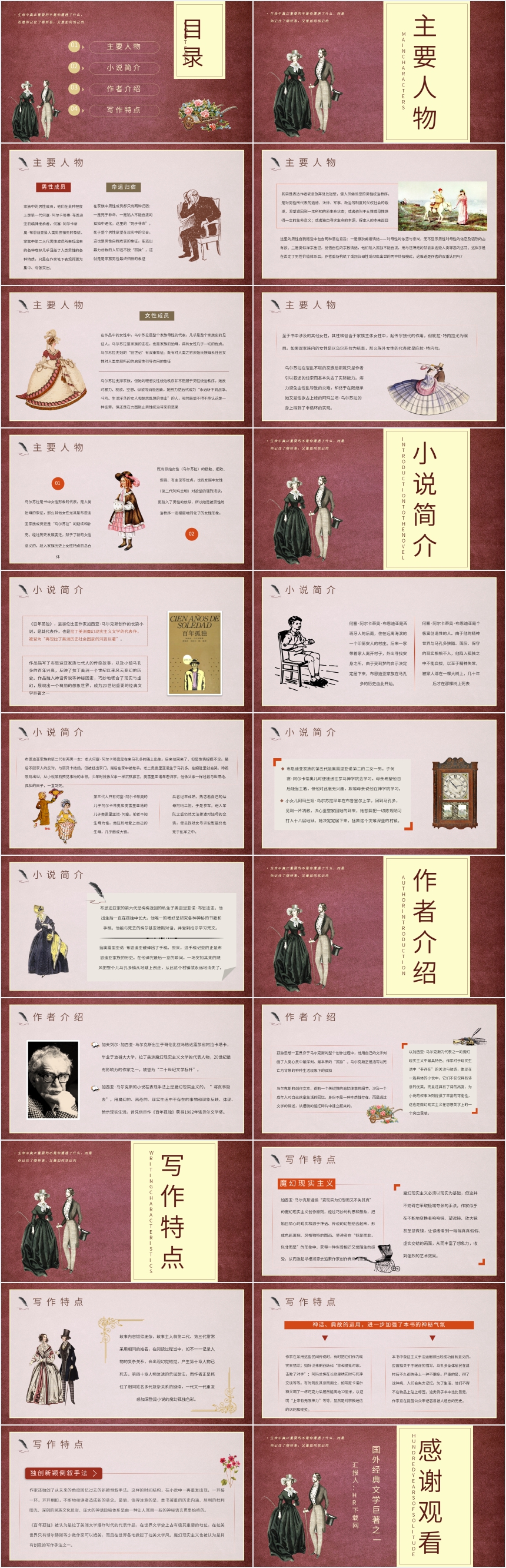 百年孤独赏析PPT 百年孤独赏析PPT