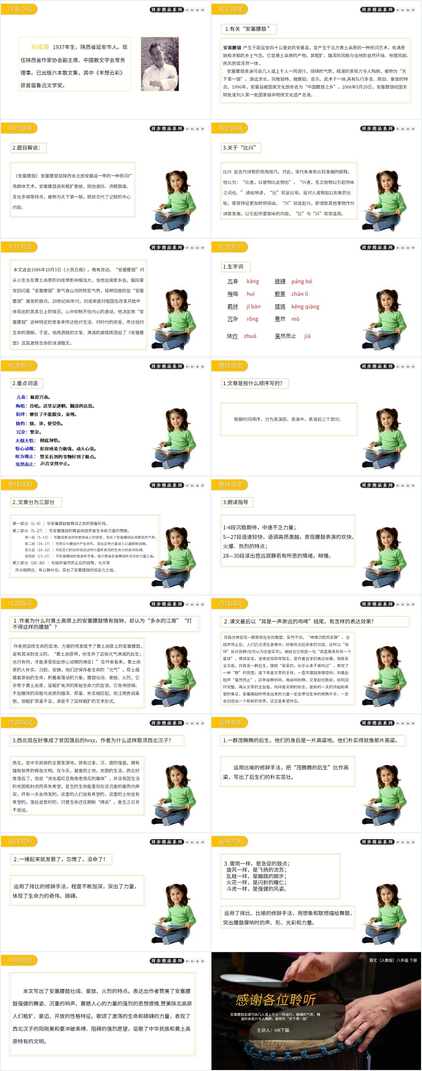 安塞腰鼓课文讲解PPT课件 安塞腰鼓课文讲解PPT课件