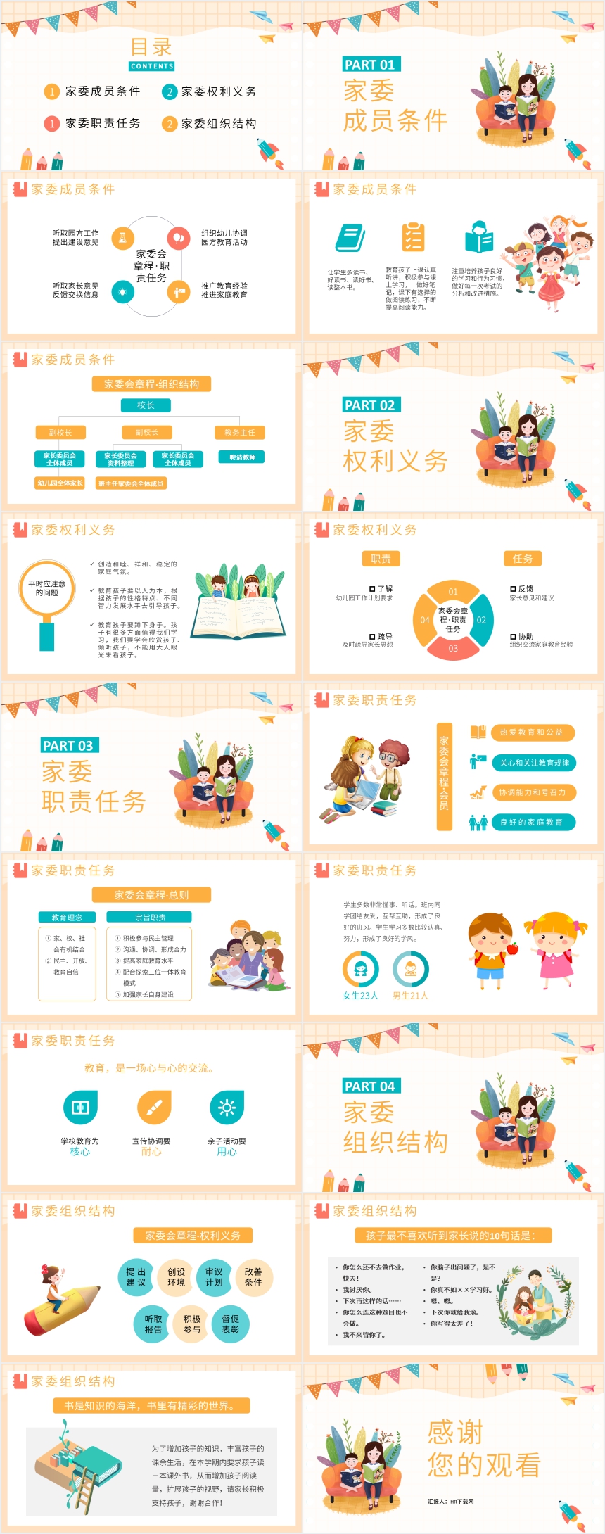 小学家长委员会流程PPT