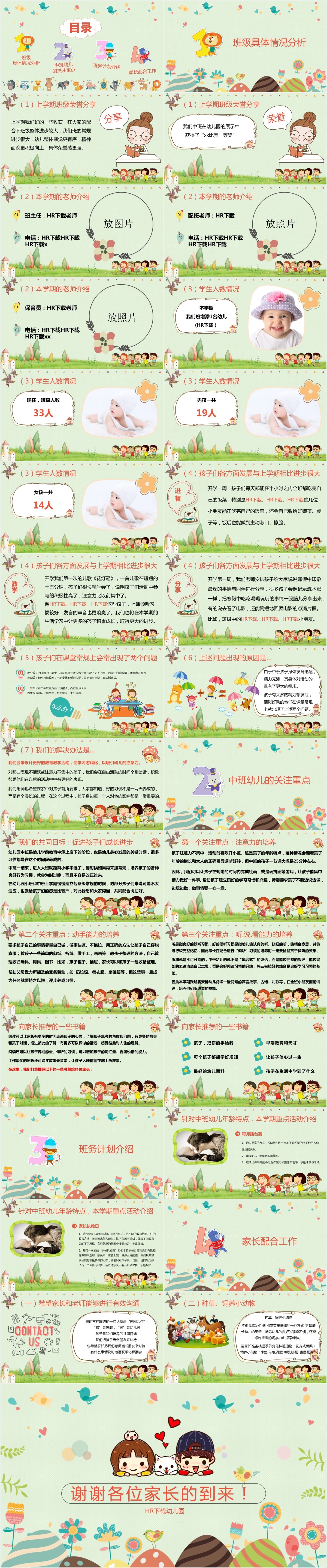 幼儿园中班下学期家长会PPT 幼儿园中班下学期家长会PPT
