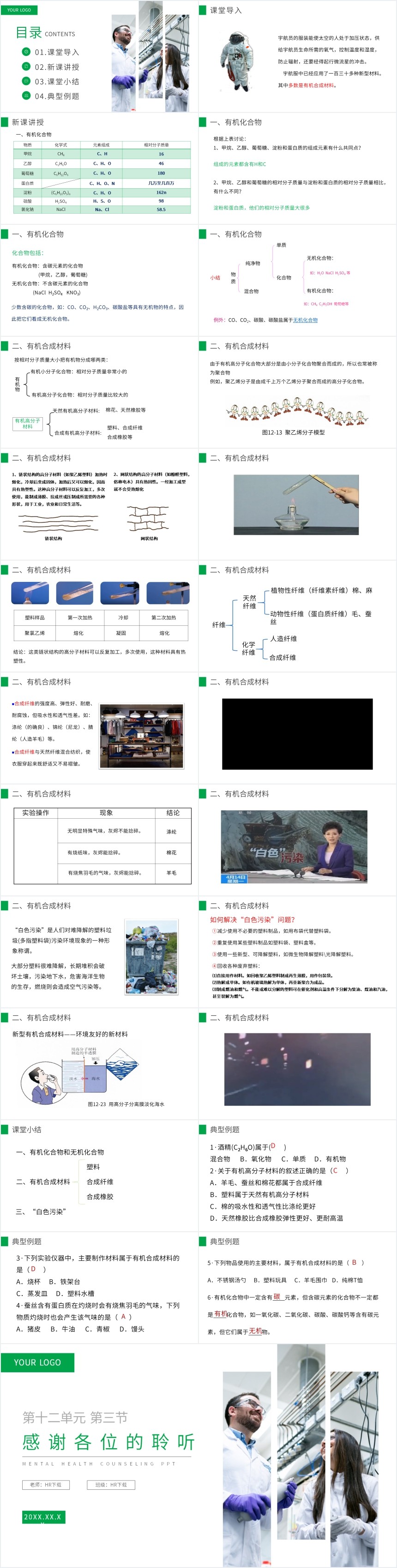 化学有机合成材料课程教学PPT课件 化学有机合成材料课程教学PPT课件