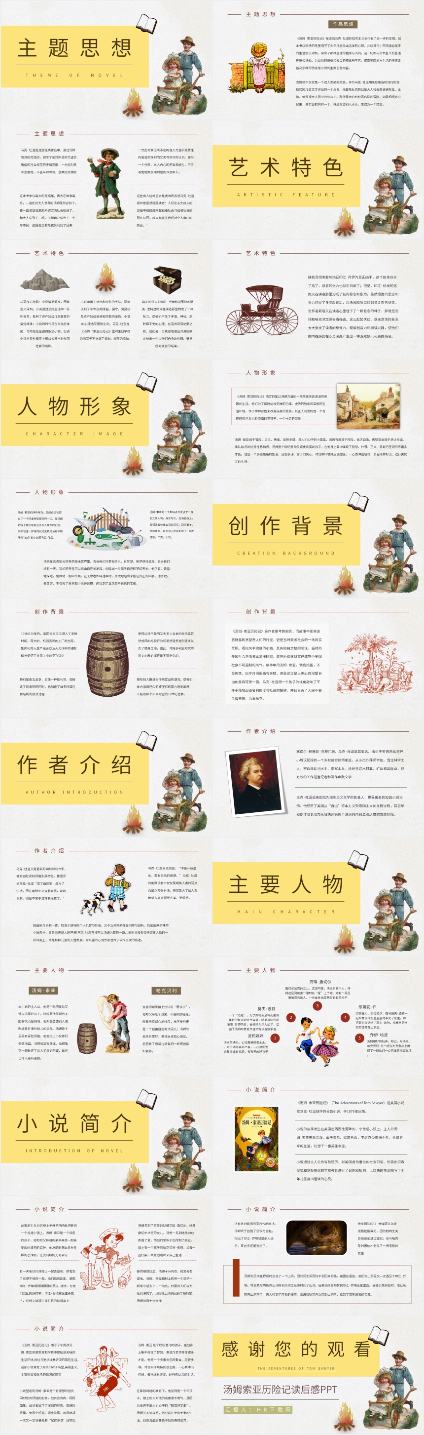 汤姆索亚历险记读后感PPT 汤姆索亚历险记读后感PPT