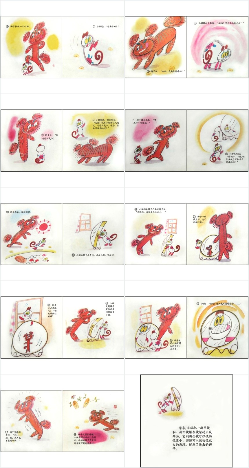 狮子照镜子绘本故事PPT 狮子照镜子绘本故事PPT