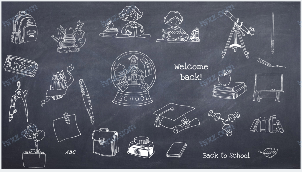 极简黑板粉笔手绘风教育教学PPT模板截图