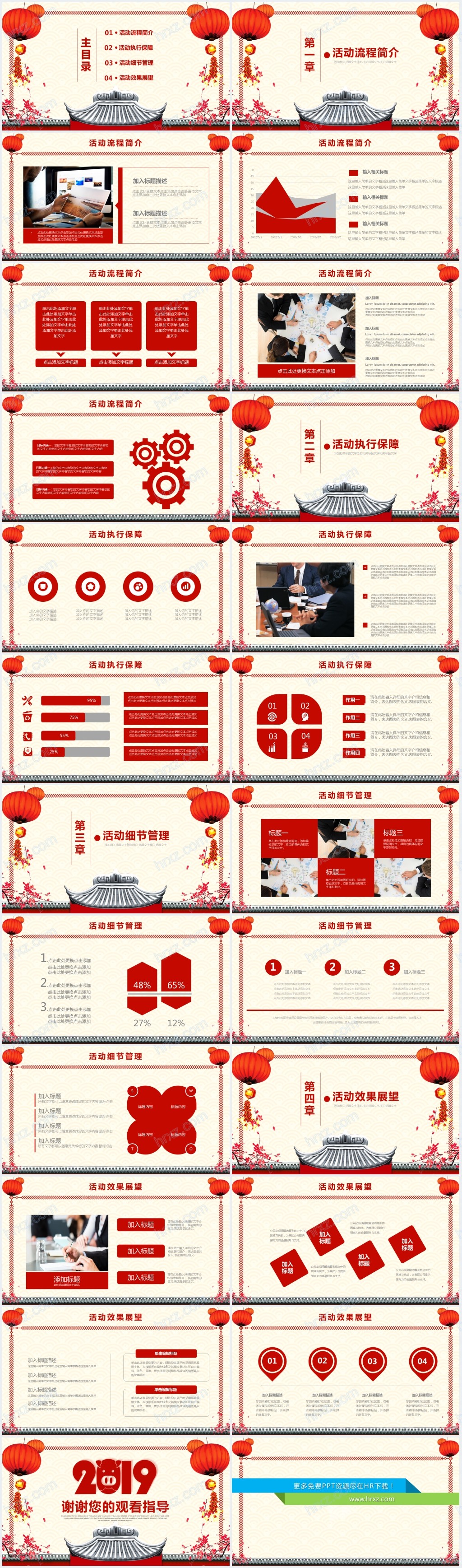 猪年最好的年会工作总结PPT模板 猪年最好的年会工作总结PPT模板