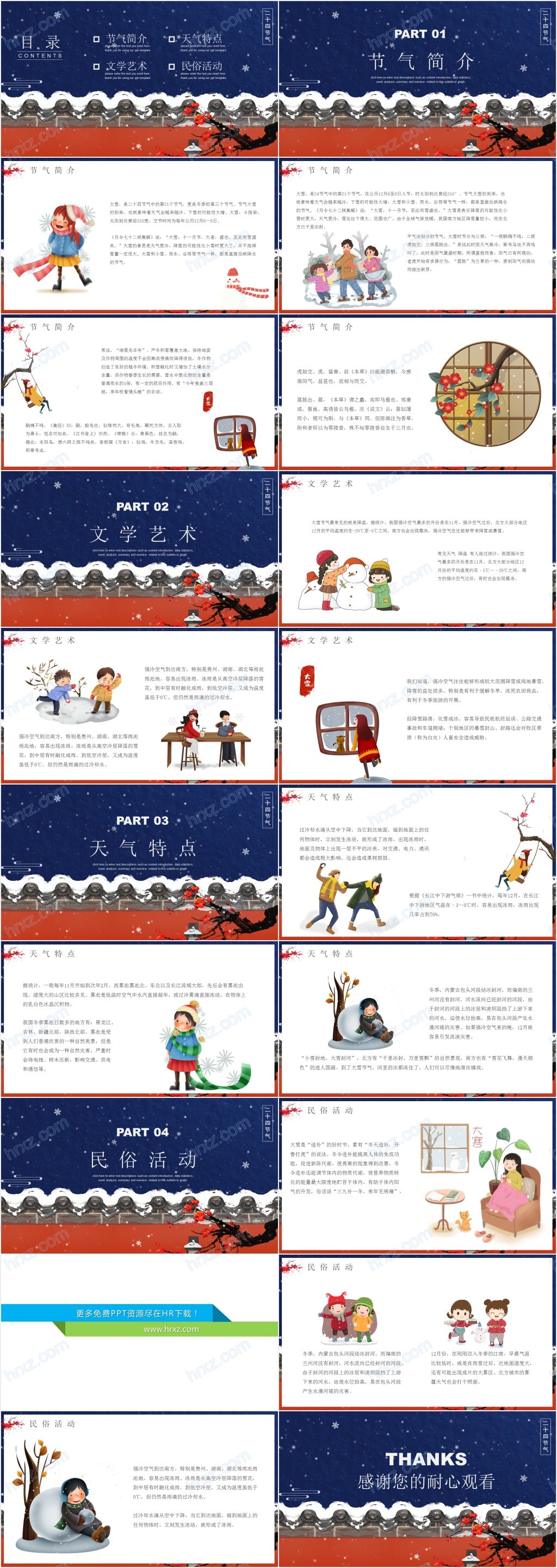 农历24节气之大雪介绍PPT 农历24节气之大雪介绍PPT